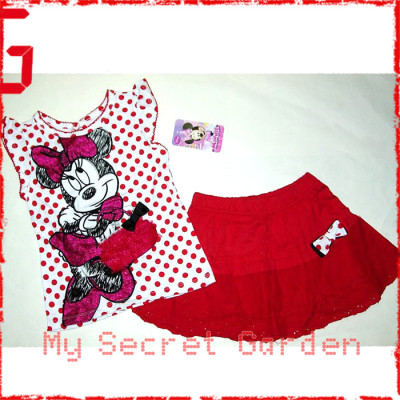 Minnie Mouse - Polka Dot Girl Sleeveless Top Dress Skirt Official OUTFIT SET (  5, 7 Years ) ***READY TO SHIP from Hong Kong*** Minnie Mouse - Polka Dot Girl Sleeveless Top Dress Skirt Official OUTFIT SET (  5, 7 Years ) ***READY TO SHIP from Hong Kong***